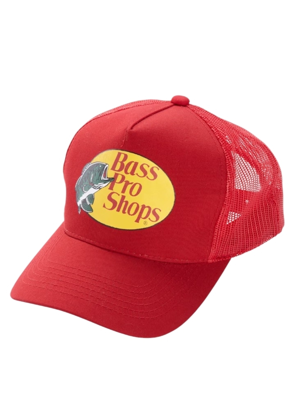Bass Pro Shops Red Mesh Logo Trucker Cap